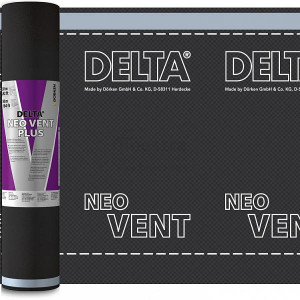 Универсальная диффузионная мембрана Delta-Neo Vent Plus с двумя зонами проклейки 75м2