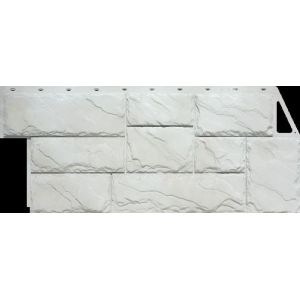 Фасадная панель FineBer - серия "Камень крупный". Мелованный белый.