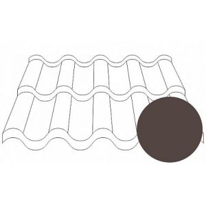 Металлочерепица Андалузия полиэстер 0,5 мм RAL 8017 Шоколадно-коричневый