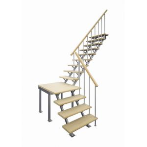 Комбинированная межэтажная лестница ЛЕС-05 2760 мм