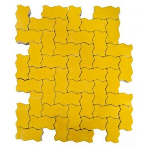 Тротуарная плитка BRAER "Волна" Желтый 80