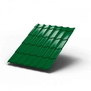 Металлочерепица МП Ламонтерра NormanMP 0,5 мм RAL 6002 Зеленый лист